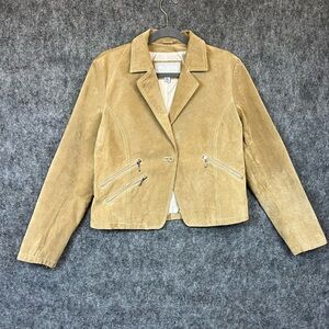 Wilsons Leather Maxima Jacket Light Brown Suede Size XL